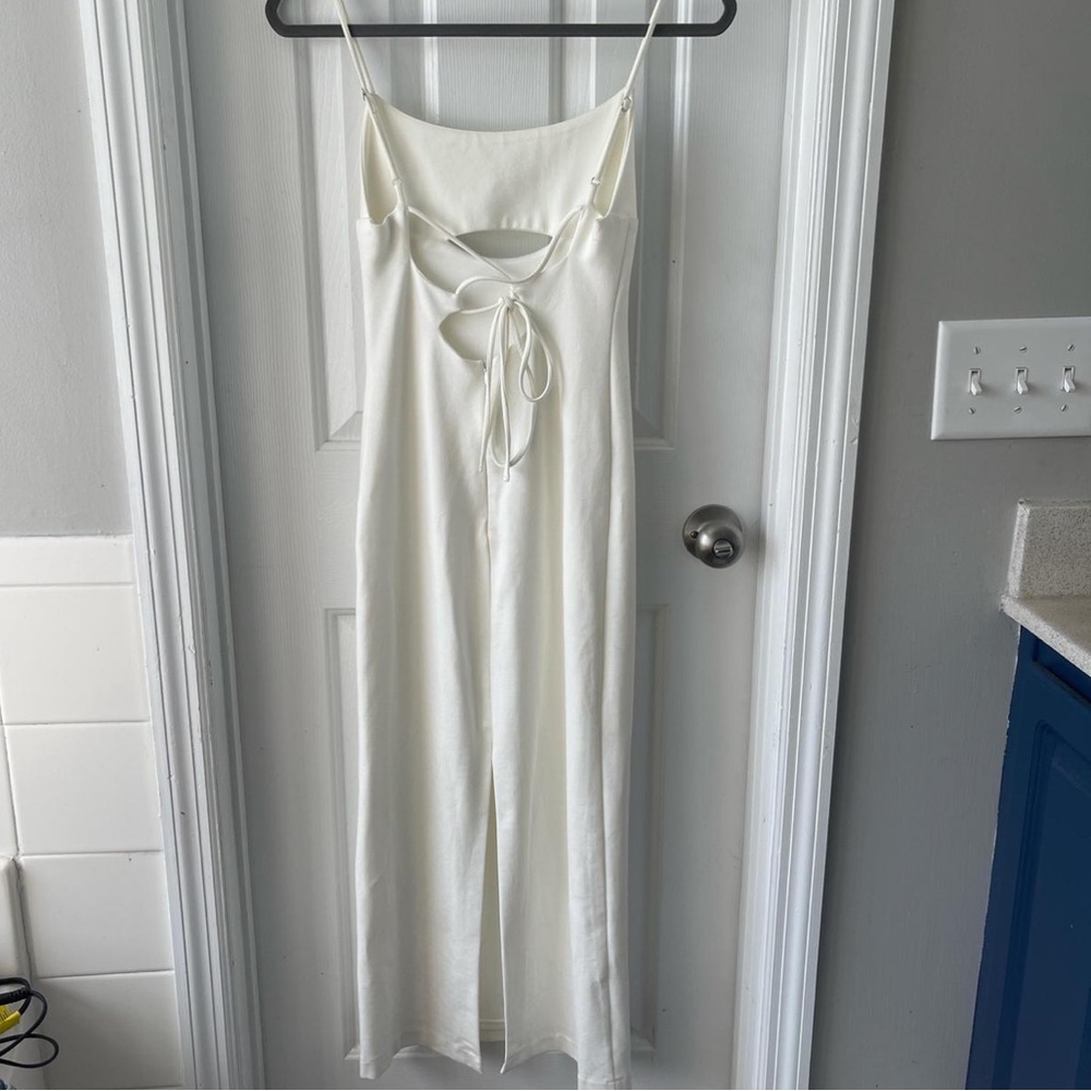 White midi cut out dress